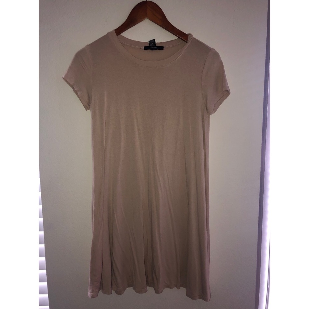 Forever 21 Cream T-shirt Dress